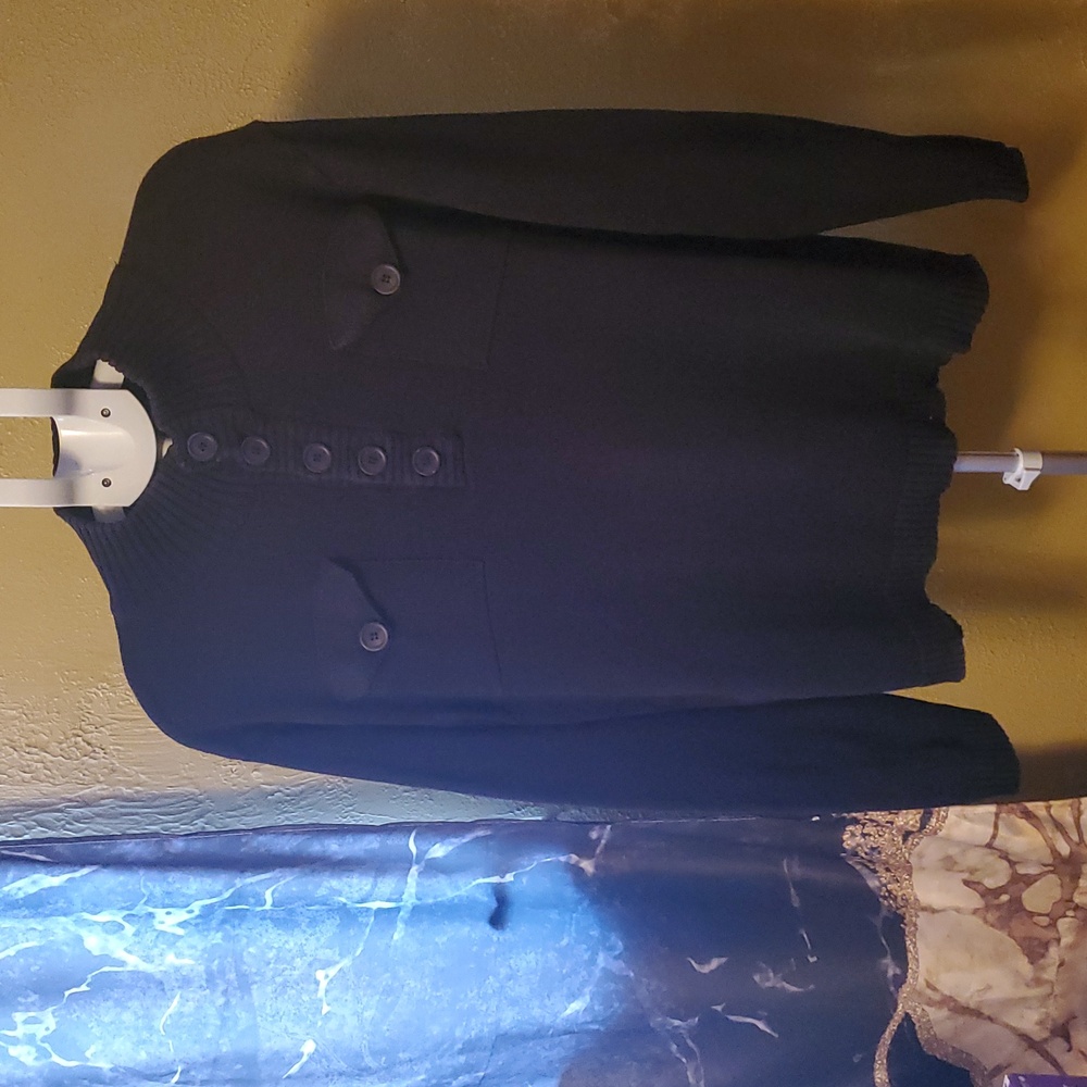 Gioberti Italy Men's Black Cotton Sweater Size L